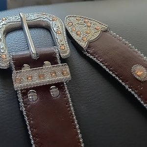 💮Brown jeweled belt